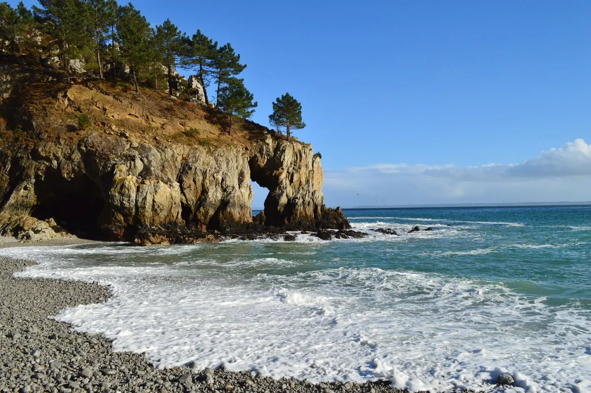 La plage de l'île vierge