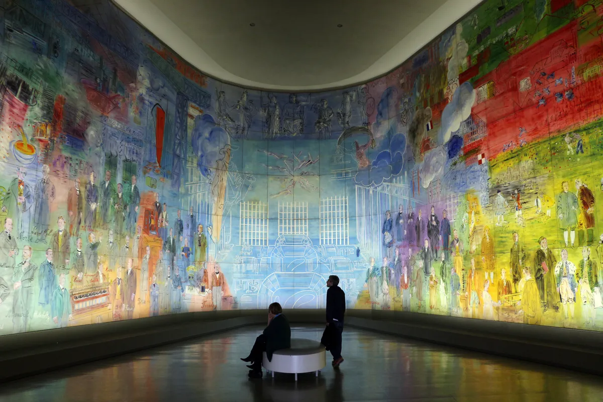 La Fée Électricité, la grande peinture de Raoul Dufy qui couvre les murs courbes d'une salle du musée d'Art moderne de Paris